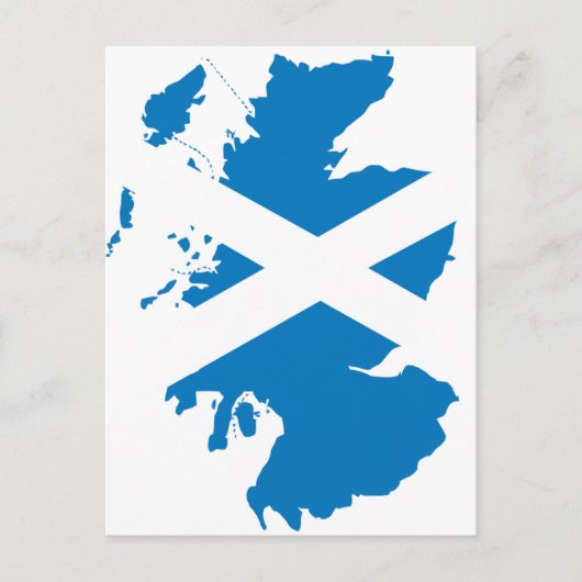 Schottland-Flaggenkarte Postkarte (Vorderseite)