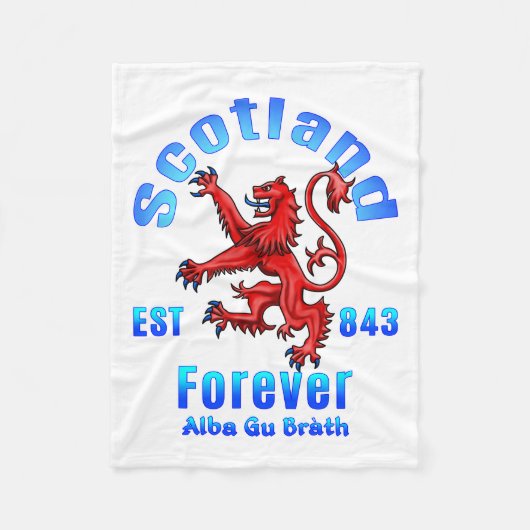 Schottland Forever Est 843 Alba Gu Brath Fleecedecke (Vorderseite)
