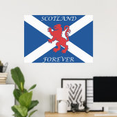 Schottland Forever Lion Rampant Flag Poster (Heimbüro)