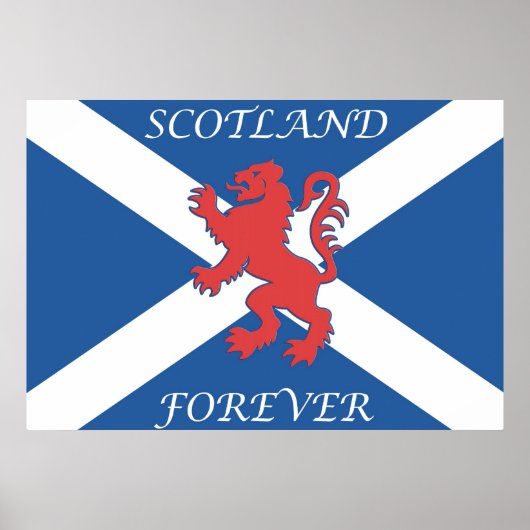 Schottland Forever Lion Rampant Flag Poster (Vorne)