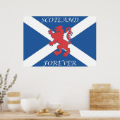 Schottland Forever Lion Rampant Flag Poster (Küche)