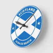 Schottland Forever Runde Wanduhr (Winkel)
