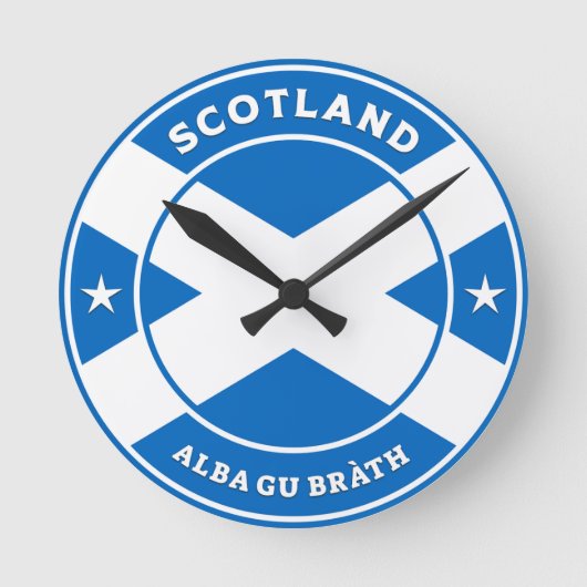 Schottland Forever Runde Wanduhr (Vorderseite)