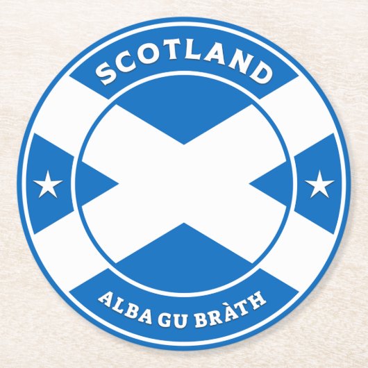 Schottland Forever Runder Pappuntersetzer (Vorderseite)