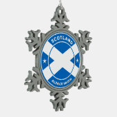 Schottland Forever Schneeflocken Zinn-Ornament (Links)