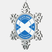 Schottland Forever Schneeflocken Zinn-Ornament (Rechts)