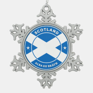 Schottland Forever Schneeflocken Zinn-Ornament