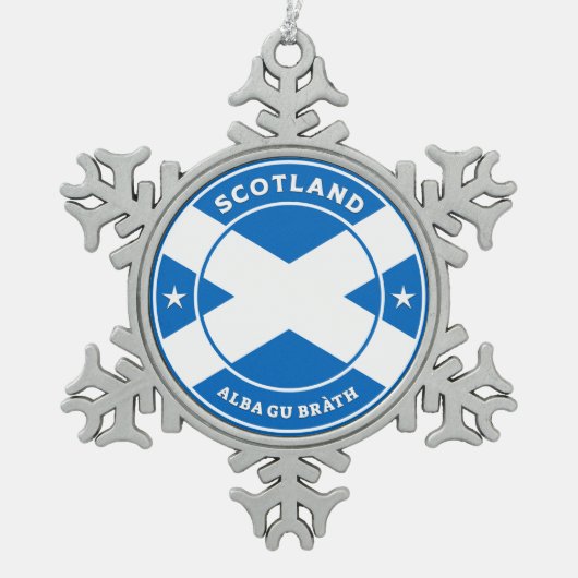 Schottland Forever Schneeflocken Zinn-Ornament (Vorderseite)