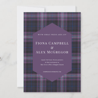 Schottland Forever Tartan Einladung