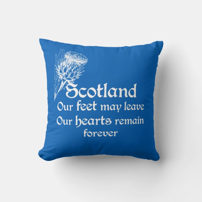 Schottland Forever Thistle Design Throw Kissen (Vorderseite)