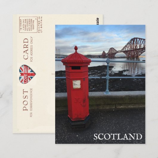 Schottland - Forth Rail Bridge Postkarte (Vorne/Hinten)