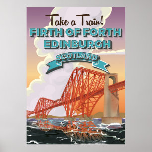 Schottland Fourth Bridge Reiseplakat. Poster