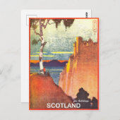Schottland für Ferien, Vintage Reise Postkarte (Vorne/Hinten)