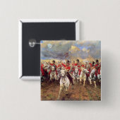 Schottland für immer (Kavalleriebeamte) (Militär) Button (Vorne & Hinten)