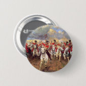 Schottland für immer (Kavalleriebeamte) (Militär) Button (Vorne & Hinten)