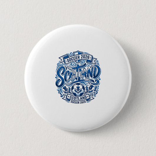 Schottland Fußball 2026 Fußball Fett Land Typograp Button (Vorderseite)