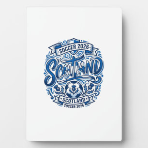 Schottland Fußball 2026 Fußball Fett Land Typograp Fotoplatte