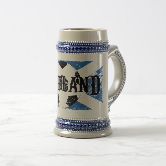 Schottland-Fußball-Bier Stein Bierglas (VorderseiteRechts)