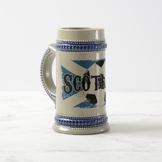 Schottland-Fußball-Bier Stein Bierglas (Vorderseite Links)