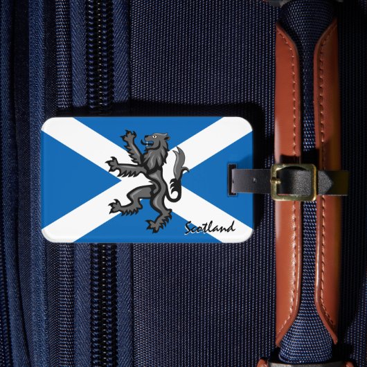 Schottland Gepäckmarken, Rampant, Schottische Flag Gepäckanhänger (Vorderseite Insitu 4)