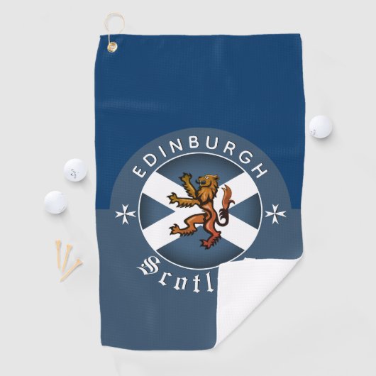 Schottland Golf Towel, Edinburgh, Schottische Flag Golfhandtuch (Insitu)