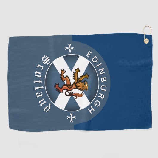 Schottland Golf Towel, Edinburgh, Schottische Flag Golfhandtuch (Horizontal)