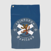 Schottland Golf Towel, Edinburgh, Schottische Flag Golfhandtuch (Vorderseite)
