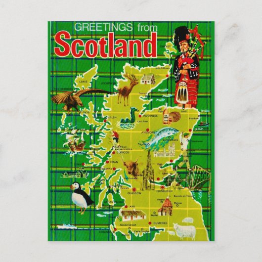 Schottland Grußkarte Postkarte (Vorderseite)