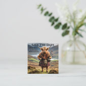 Schottland Highland Cow Bagpiper Begleitkarte (Stehend Vorderseite)