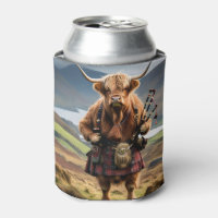 Schottland Highland Cow Bagpiper