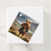 Schottland Highland Cow Bagpiper Geschenkanhänger (Beispiel)