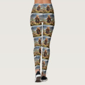 Schottland Highland Cow Bagpiper Leggings (Rückseite)