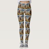 Schottland Highland Cow Bagpiper Leggings (Vorderseite)