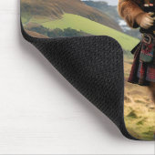Schottland Highland Cow Bagpiper Mousepad (Ecke)