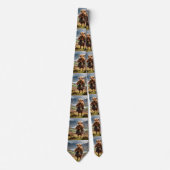 Schottland Highland Cow Bagpiper, Neck Tie Krawatte (Vorderseite)