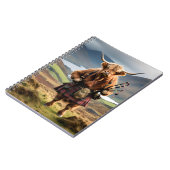 Schottland Highland Cow Bagpiper Notizblock (Linke Seite)
