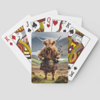 Schottland Highland Cow Bagpiper