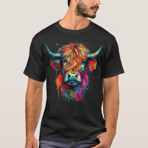 Schottland Highland Cow Face Highlander Cattle T-Shirt
