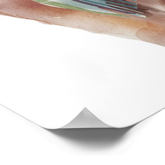 Schottland Highland Cow in Tartan Karierte Tierart Poster (Ecke)