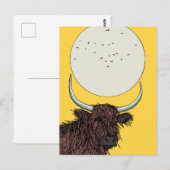 Schottland Highland Cow Postkarte (Vorne/Hinten)