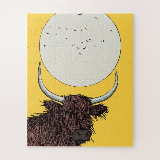 Schottland Highland Cow Puzzle (Vertikal)