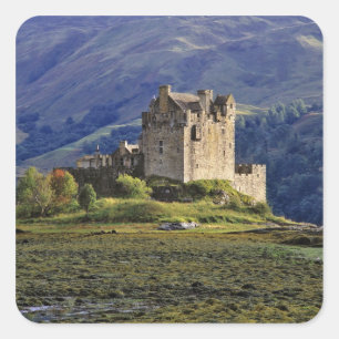 Schottland, Highland, Wester Ross, Eilean Donan 3 Quadratischer Aufkleber