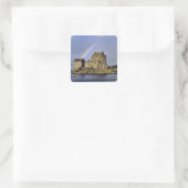 Schottland, Highland, Wester Ross, Eilean Donan Quadratischer Aufkleber (Tasche)
