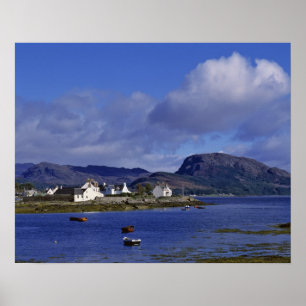 Schottland, Highland, Wester Ross, Plockton. Poster
