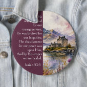 Schottland Highlands Ästhetik, Jesaja 53:5 Bibel Button (Beispiel)