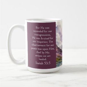 Schottland Highlands Ästhetik, Jesaja 53:5 Bibel Kaffeetasse