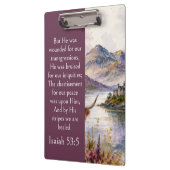 Schottland Highlands Ästhetik, Jesaja 53:5 Bibel  Klemmbrett (Links)