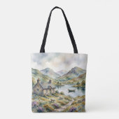 Schottland Highlands Ästhetik, Monogramm Modern Tasche (Rückseite)
