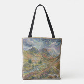 Schottland Highlands Ästhetik, Monogramm Modern Tasche (Rückseite)