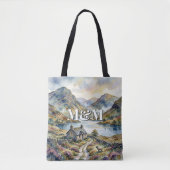 Schottland Highlands Ästhetik, Monogramm Modern Tasche (Vorderseite)